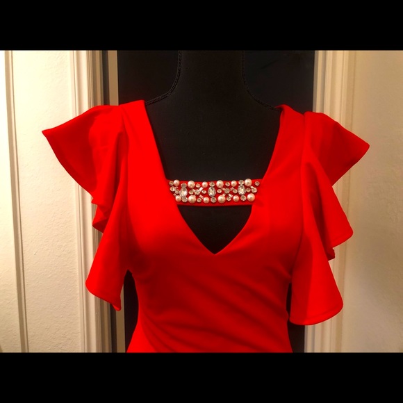 Red dress size S - Picture 3 of 3